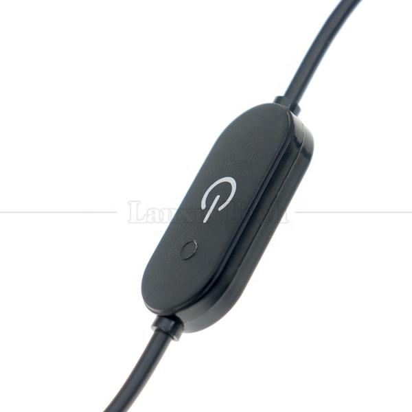 12V Hombre a Mujer 5.5x2.1 Barril Jack DC Power Led Dimmer Switch Cable para luz LED