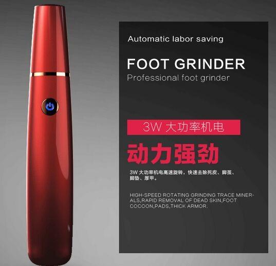 USB Rechargable 3w strong power Electric foot Grinder professional foot grinder with LED