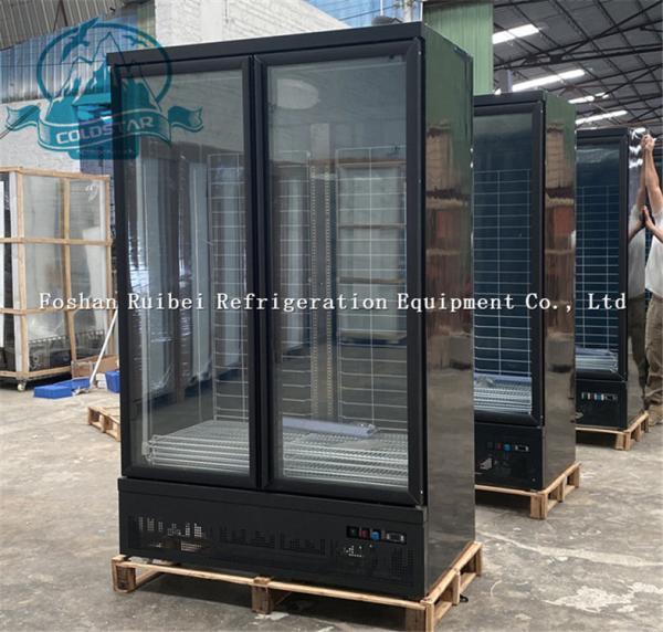 Digital Control Commercial Freezer Glass Door Fan Cooling Deep Freezer Display Frozen Food And Ice Cream