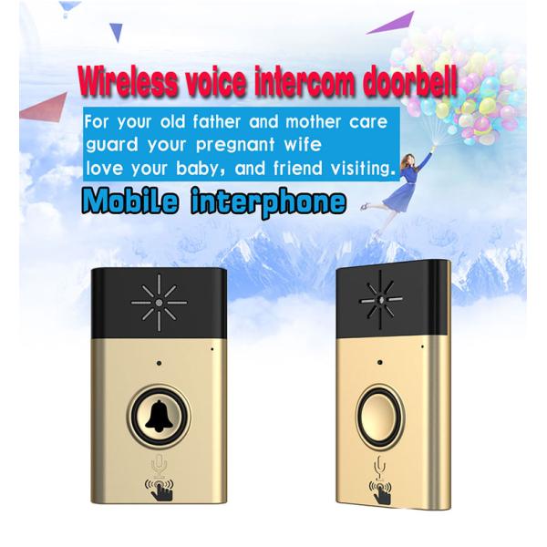 Серебряный/золотой цвет функцию разговора беспроводной дверной колокол