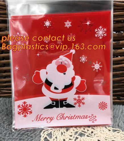 cone shape custom print clear plastic christmas candy bag,cone shaped clear candy treat opp bag,Various Styles Christmas