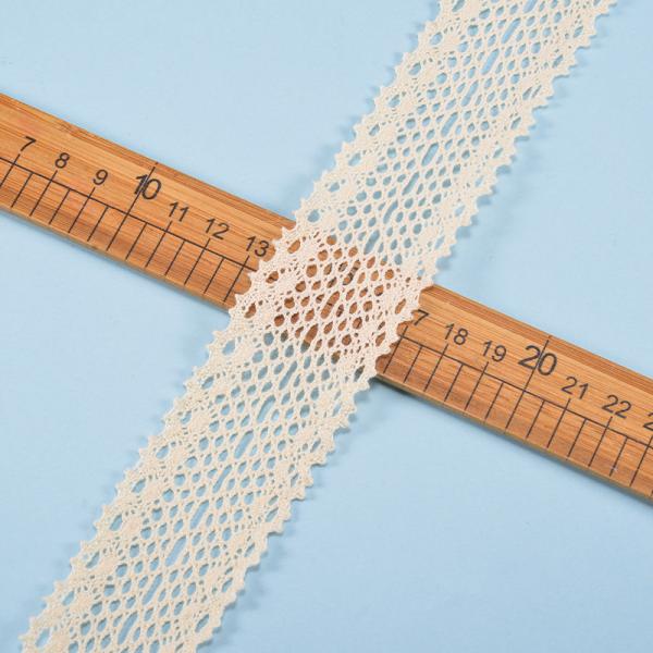 3.5CM Crochet Eyelet algodão renda Trim Border renda tecidos para mulheres vestido