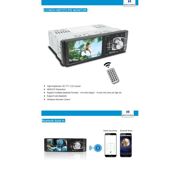 Стерео автомобиля Дин ХД ТФТ ЛКД 1 с Сат Нав/одиночным игроком Дин Мп5