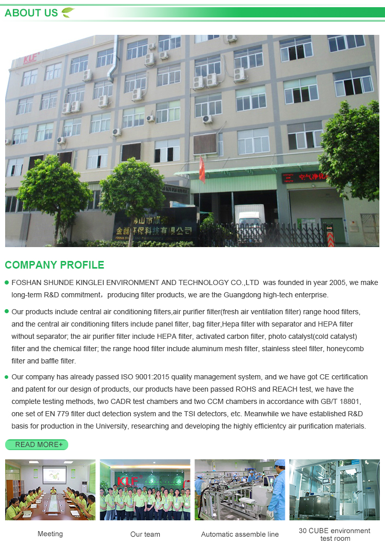 H13 Filtration Grade HEPA Filter with Activated Carbon for Air Purifiers - Customized Size Available