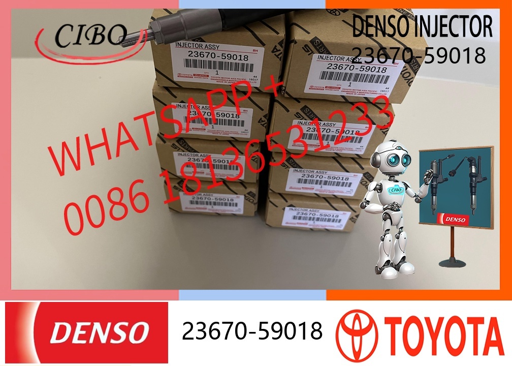 0950009770 Diesel Fuel Injector 23670-59018 095000-9770 for Toyota Land Cruiser 70 Series 1kd-FTV Common Rail Injection Valve
