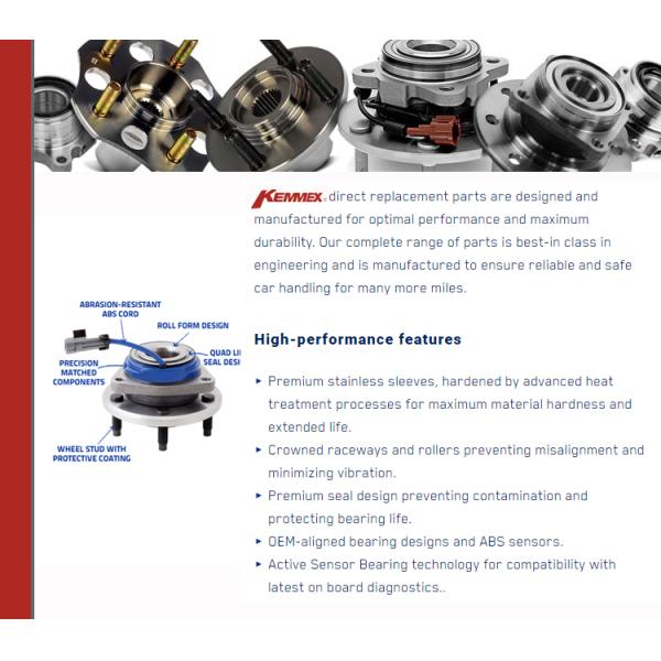 Front Wheel Hub Bearing Assembly for Dodge Dakota Durango 720-0065 BR930204 SP450101