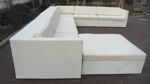 8pcs cheap PE rattan garden sofas