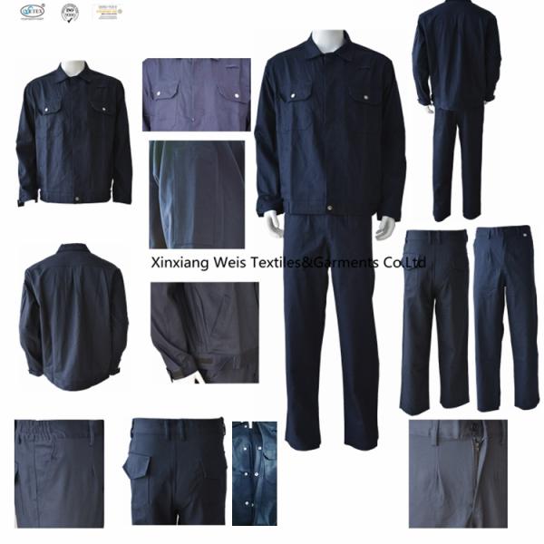 Navy Blue Fire Retardant Suit / Protective Flame Retardant Boiler Suit
