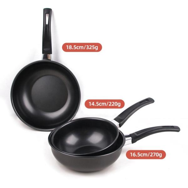 Black Mini Kitchen Sauce Pans Iron Non Stick  With Bakelite Handle