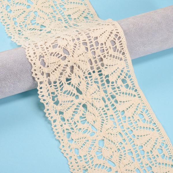 Faixa de crochê algodão renda de corte largura 12cm solúvel em água