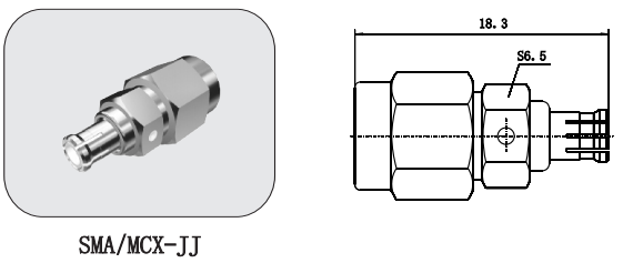 Gold Plated 6GHz SMA Male to MCX Female RF Coaxial Adapter Connector