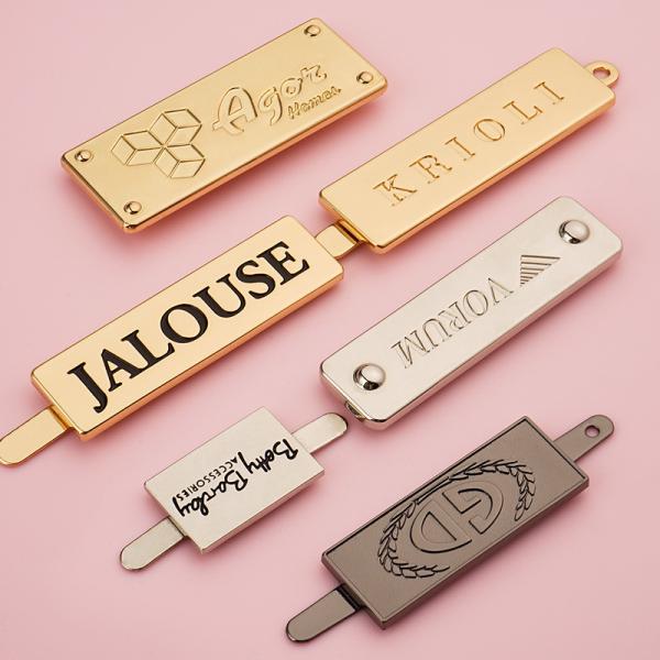 Custom Designer Metal Label And Tag for Handbag Accessory Customized Size