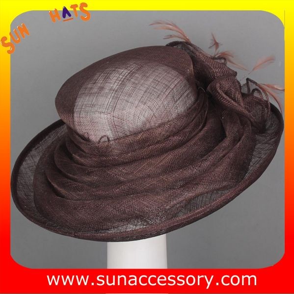 New design elegant Church sinamay hats for women ,Sinamay wide brim church hat