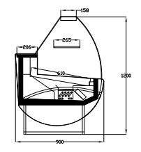 Narrow Stainless Steel Fridge With Inner Top LED Light