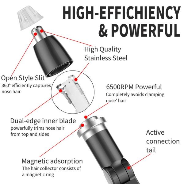 1.76 Ounces Mini Ear Nose Hair Trimmer Phone Interface For Men Women Typ C