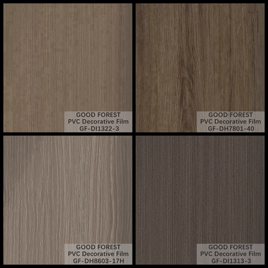 Película decorativa del PVC de la división grueso Grey Color oscuro de 0.25m m - de 0.60m m