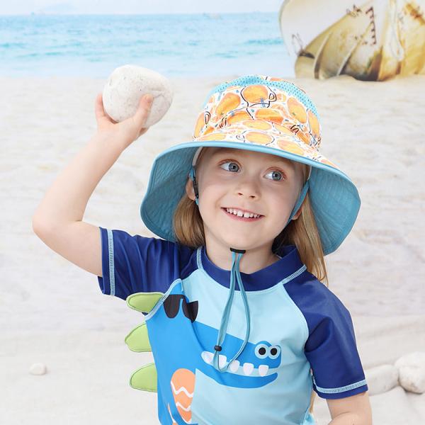 UPF Lightweight Breathable Bucket Hat UV Protection For Kids Children