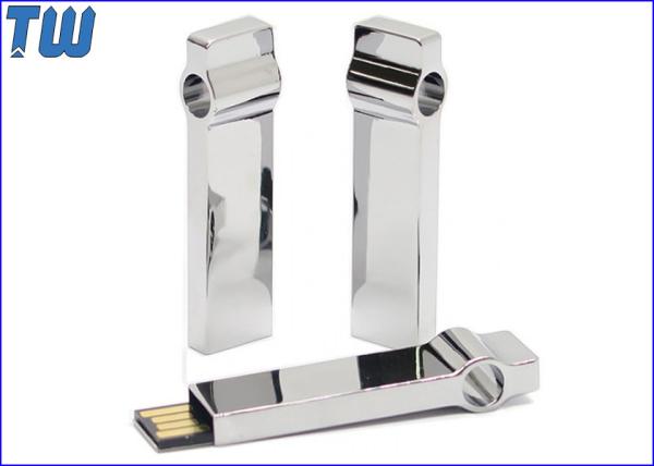 Shinning Zinc Alloy Metal Key Ring 4GB USB Memory Stick Pendrive