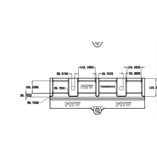 1399230HAN брошенные центром половинные отверстия стрелки 2 60x263x816mm
