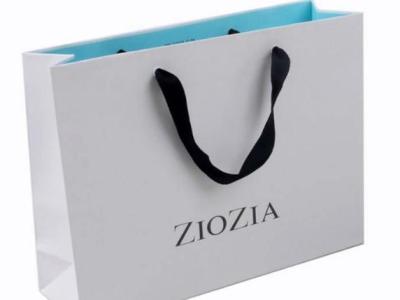 Decorative Luxury Clothing Paper Bags , White Paper Shopping Bags With Handles