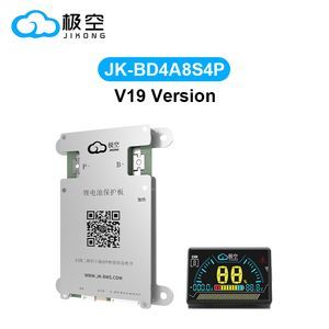 Jk BMS 4s 5s 6s 7s 8s LiFePO4 BMS Bd4a8s4p 12V 24V with 0.4A Active BMS 40A 60A LiFePO4 Li-ion Lto Battery Smart BMS