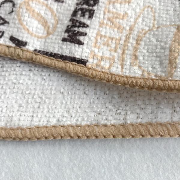 Printed white ground kitchen cleaning microfiber cloth，100% polyester absorbent water tea towel