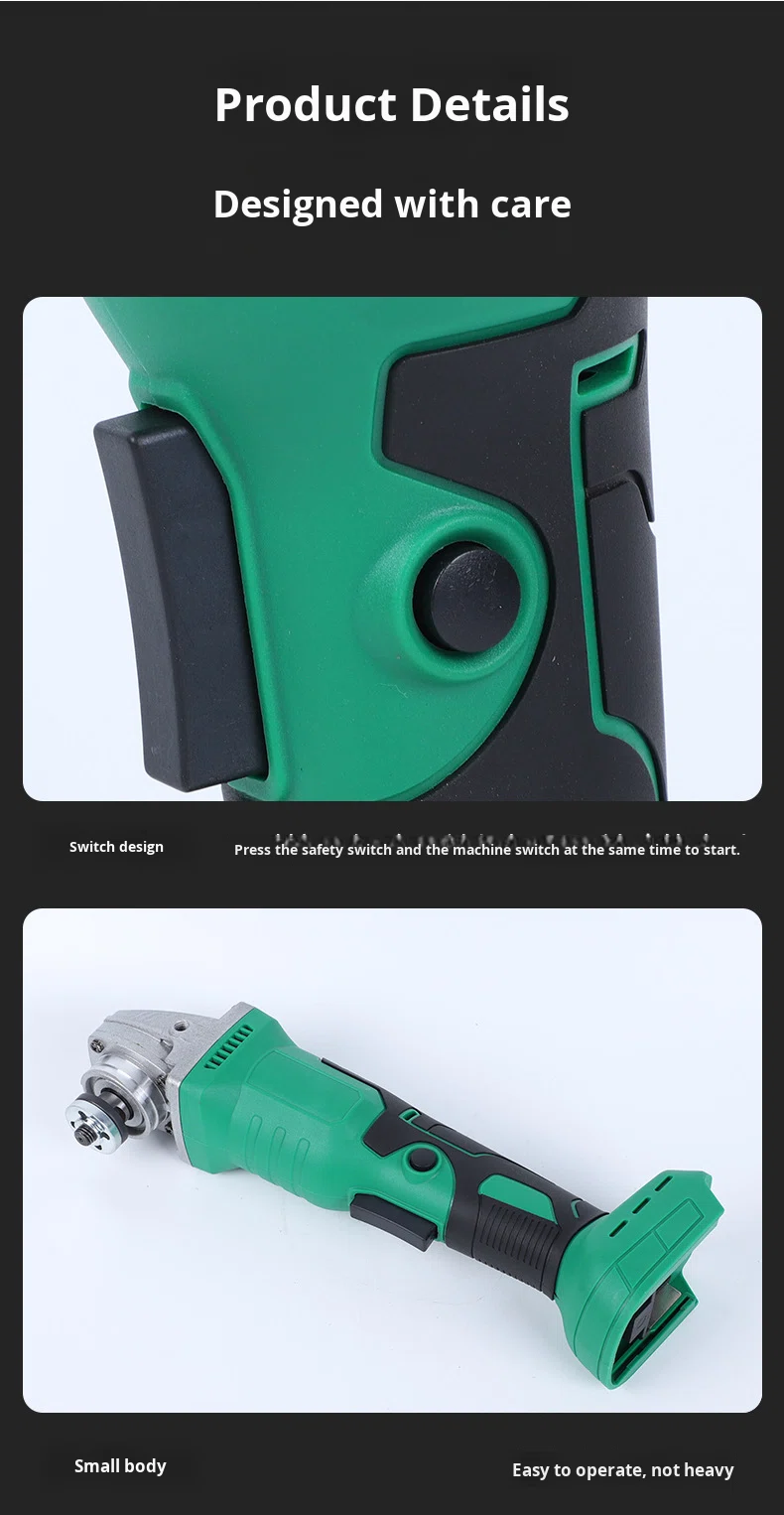Brushless Electric Angle Grinder Long Battery Life Lithium Battery Rechargeable Cutting Polishing Machine Multifunctional