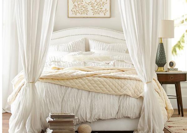 Camille Ruched Solid Modern Bedding Sets Soft 4 Pcs With Different Size
