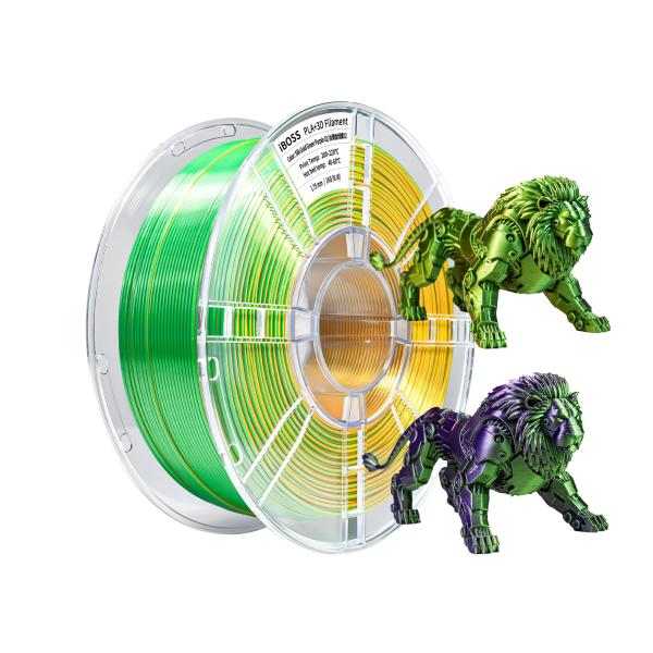 3d Printing Filament PLA+ Gold Green Purple Tri- Color 3D Printer 1.75mm PLA+Filament