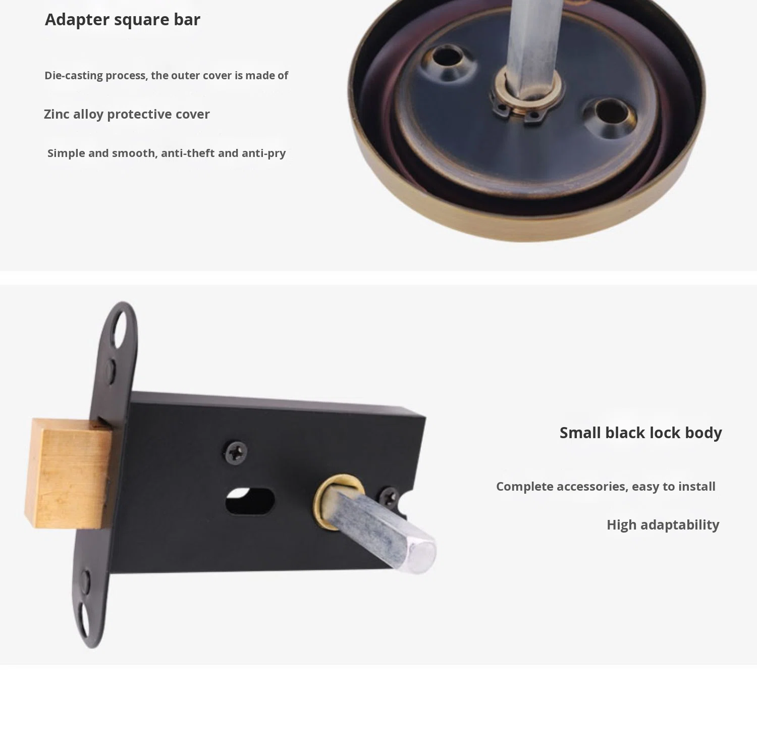 Stainless Steel Invisible Hidden Door Lock Modern Design Universal Bedroom Doors Wall-Mounted Sliding Door Closure Doors