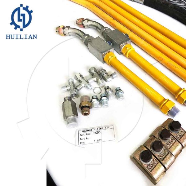 komatsu PC55MR Excavator Hydraulic breaker pipeline Kit Hose piping kits Rock Breaker Hammer