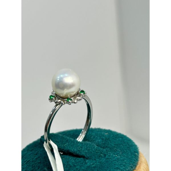 Hot selling product Wedding 925 Silver Natural Freshwater Pearl Ring 925 Silver Natural Freshwater Solitaire Bridal Pearl Ring