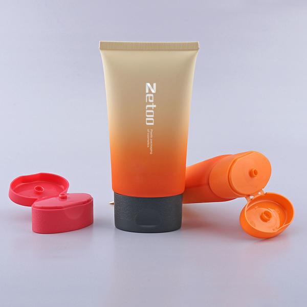 ABL Sun Cream Tube 130ml - 250ml Sunscreen Orange Tube With Ovale Ice Crack Pattern Flip Top Caps