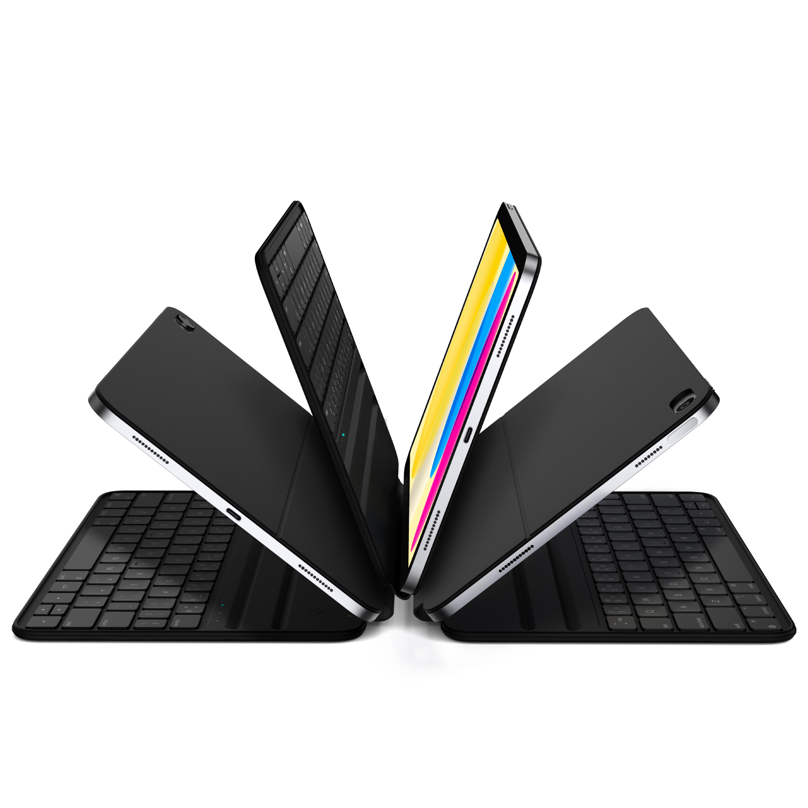 Ultra Slim PU Leather Tri-Fold Magnetic Smart Folio Keyboard Case for iPad 10.9 11 Inch