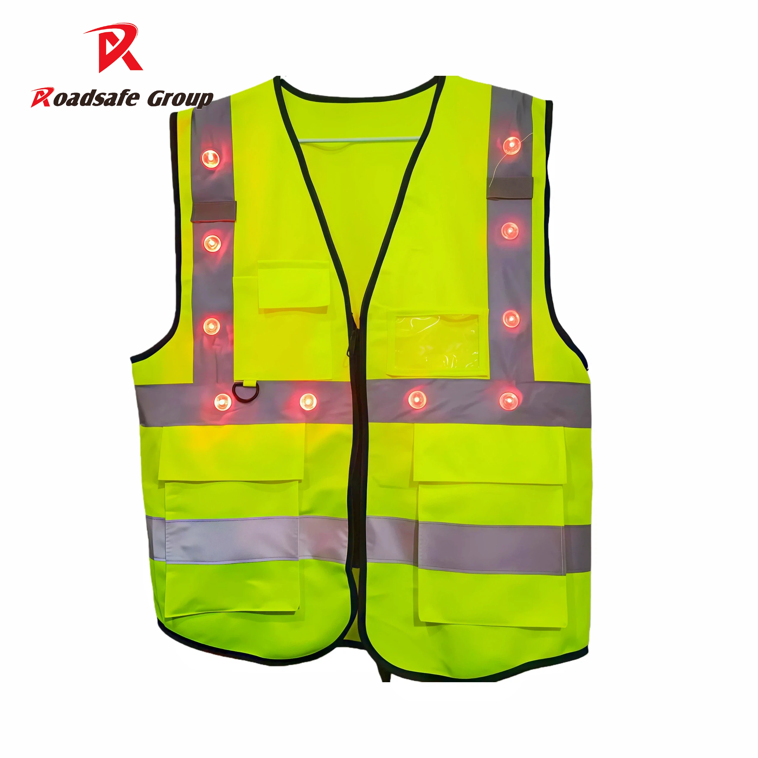 Safety Reflective Jacket LED Light-Up Safety Vest with Reflective Strips – Ideal for Runners, Workers & Cyclists Vests