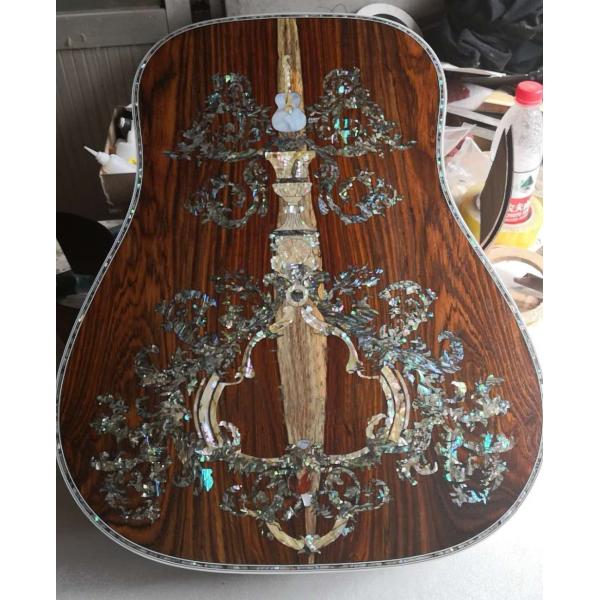 Aaaa All Real Abalone Super Deluxe Wood D45L Acoustic Guitar Customized Logo Is Available