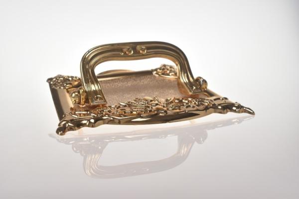 Luxury Design Plastic Coffin Handles Gold Plating OEM / ODM Acceptable