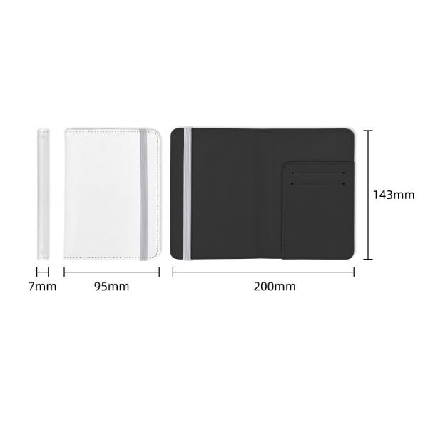 Custom Full Image Printing Colorful Sublimation Blank Leather Passport Cover And ID Card Holder