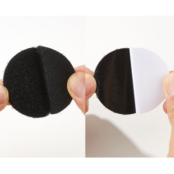 DANSKY Custom Hook and Loop  Nylon Reusable Polka Dot Round Adhesive Quiet Hook and Loop Die Cut Hook and Loop