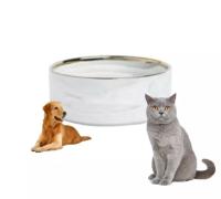 Alimentadores de cerâmica fosca para animais de estimação com suporte de madeira para cães gatos