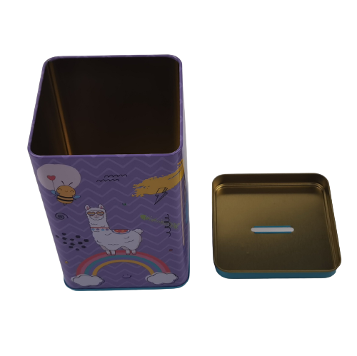 Vintage Advertising Square Tin Box Tin Coin Bank For Promotion Packaging