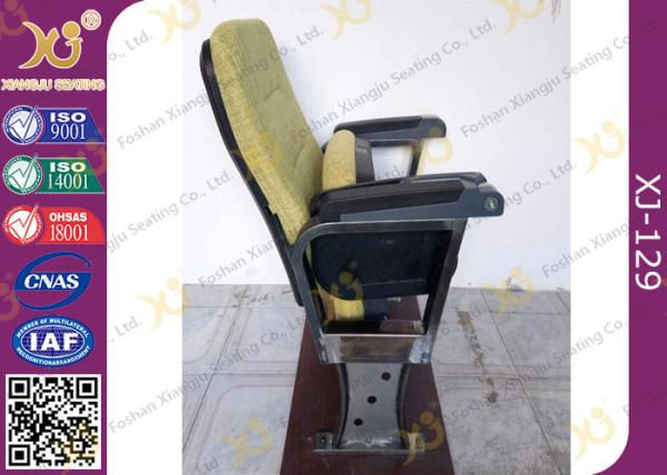 Fixed Leg Foldable Movie Theater Seats With Writing Table , Plastic Church Chairs