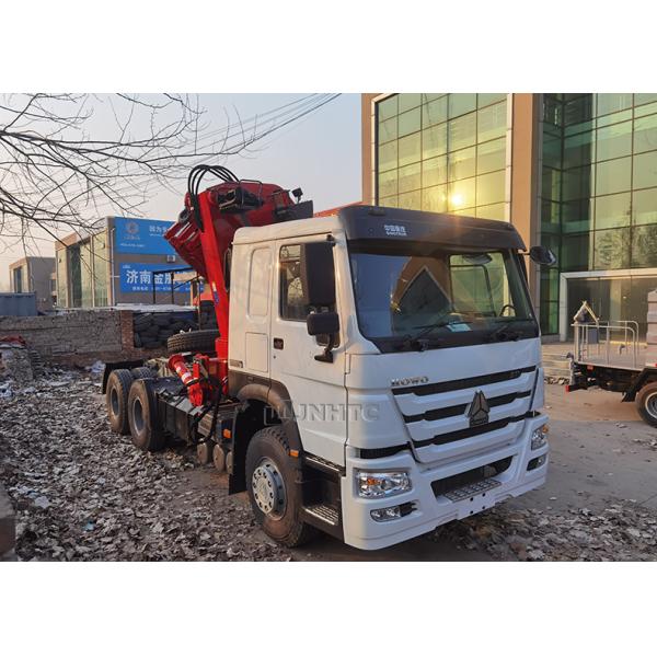 371hp колеса Sinotruk HOWO 6x4 40t 10 вагона с краном 8 тонн телескопичные