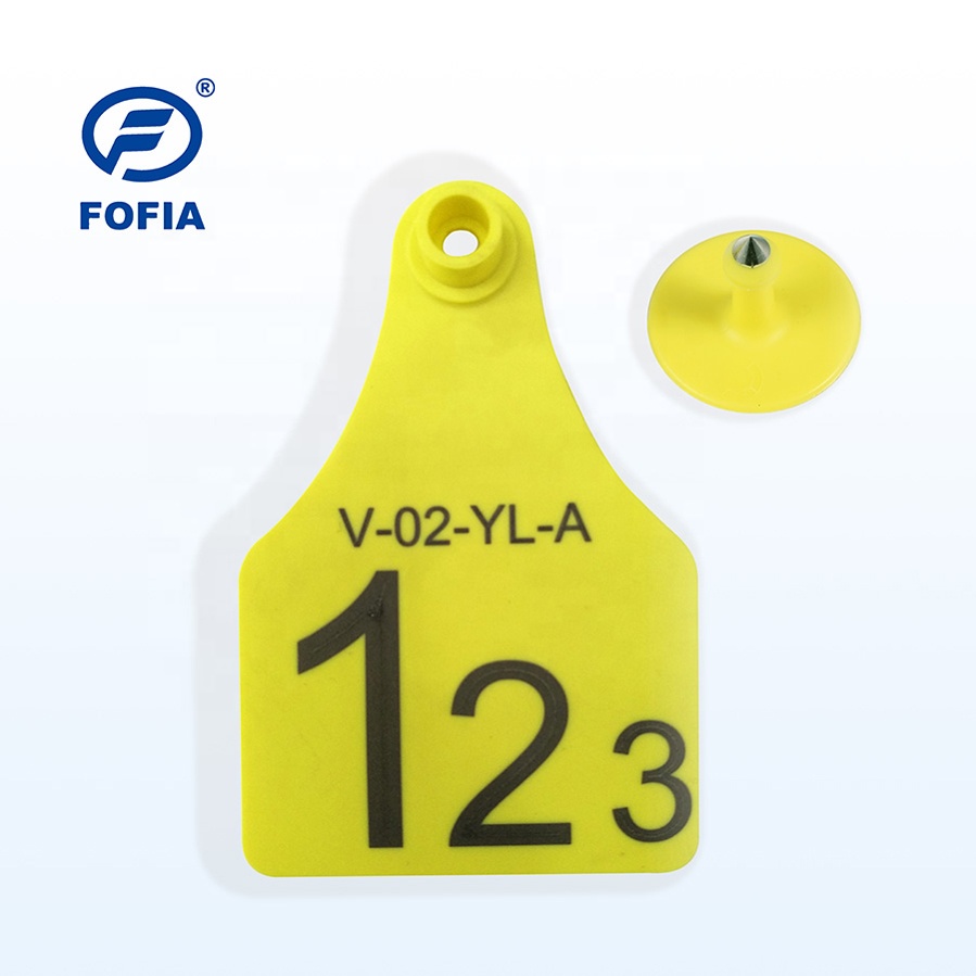 New T921 Animal Ear Tag Yellow Goat High Quality RFID TPU Ear Tags for Farm Use Cattle