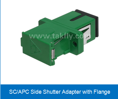 SC/APC Side Shutter Adapter with Flange LSZH/PVC 2M