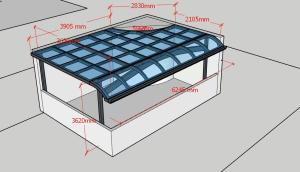 Customized Aluminium Support Awning With Polycarbonate Sheet Roofs