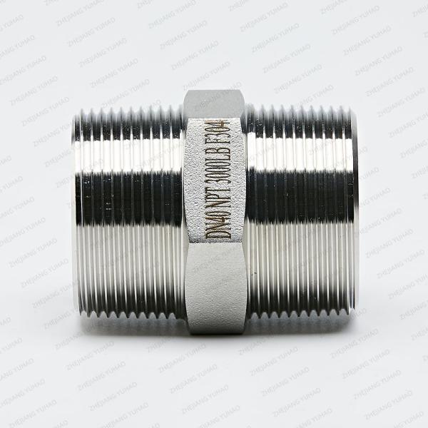 Industrial 316L Ss Socket Weld Fittings BSPT Reduce Hexagonal Nipple