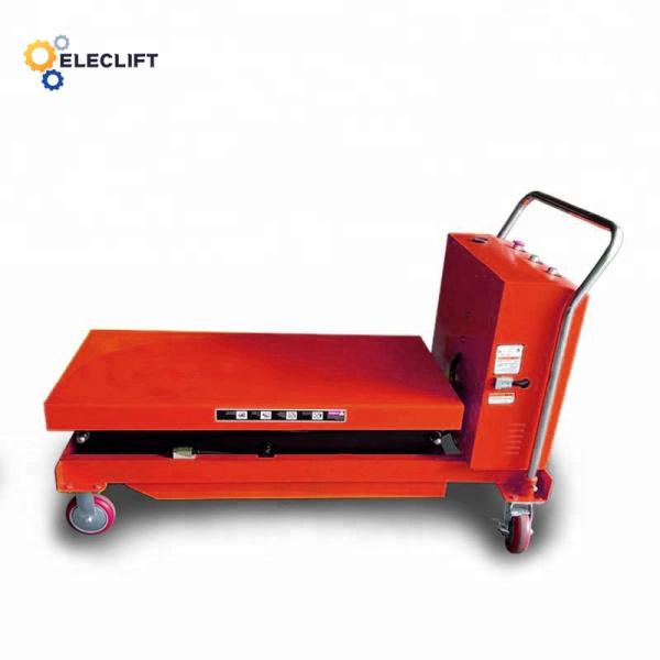 Electric Scissor Lift Table With 2.2kw Motor Powder Coating 200KG-2000KG Load Capacity And Wheels