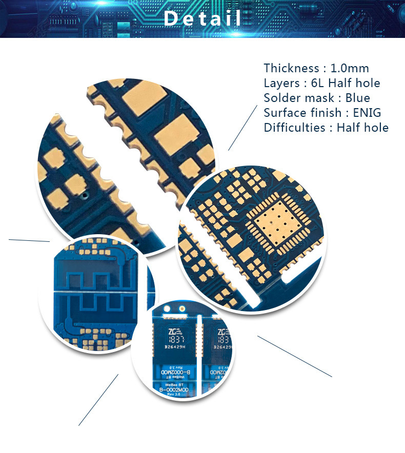 Контактное сопротивление Edge Board Сопротивление контакта PCB Immersion Gold Technology RoHS