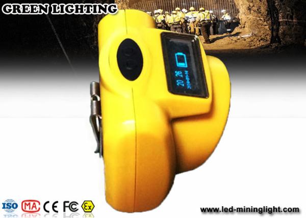 198g light weight wireless underground Rechargeable LED Mining Light With OLED Screen USB charging way